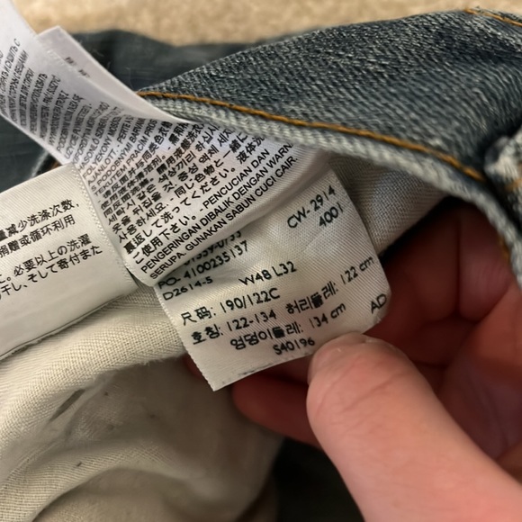 Levi Strauss No. 559 Men’s Straight Leg Relaxed Fit Jeans, Size 48x32 - Picture 7 of 8